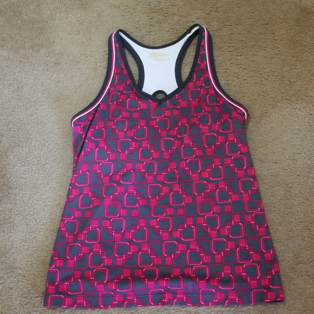 Xersion Printed Pink Workout Top